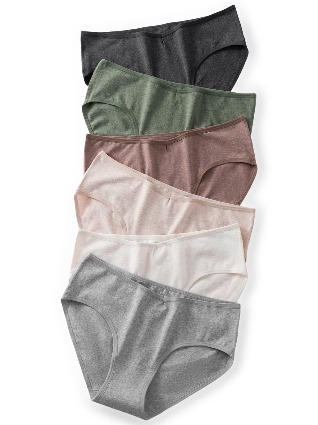 ZPKYDC Cotton Underwear for Women Stretch Bikini Hipster Panties Breathable Low Rise V-Wasited Moisture Wicking Briefs 6 Pack (US, Alpha, Medium, Regular, Regular, A-6 Pack 6 Colors)