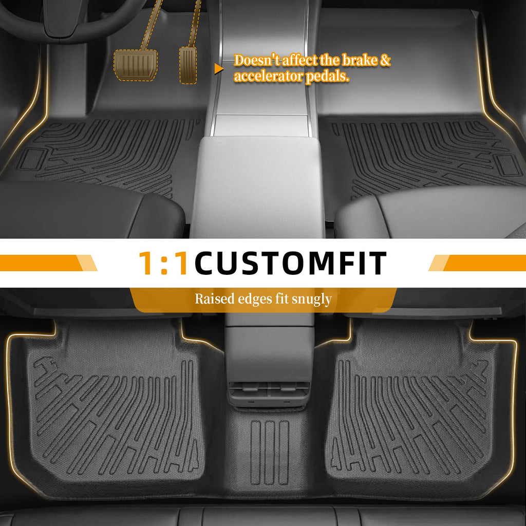 Floor Mats for Subaru Crosstrek 2013-2016-2017, for Subaru Impreza 2012-2016, Front Rear Mats & Cargo Mat, TPE Anti-Slip Waterproof Summer Winter Floor Liners Crosstrek Floor Mats Accessories