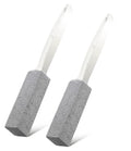 Kadden 2 Pack Toilet Cleaner Hard Water Build up Remover with Ergonomic Handle, Pumice Stone Cleanning Tool Stain Hard Water Ring Cleaner for Toilet, Pool, Bathroom, Sink
