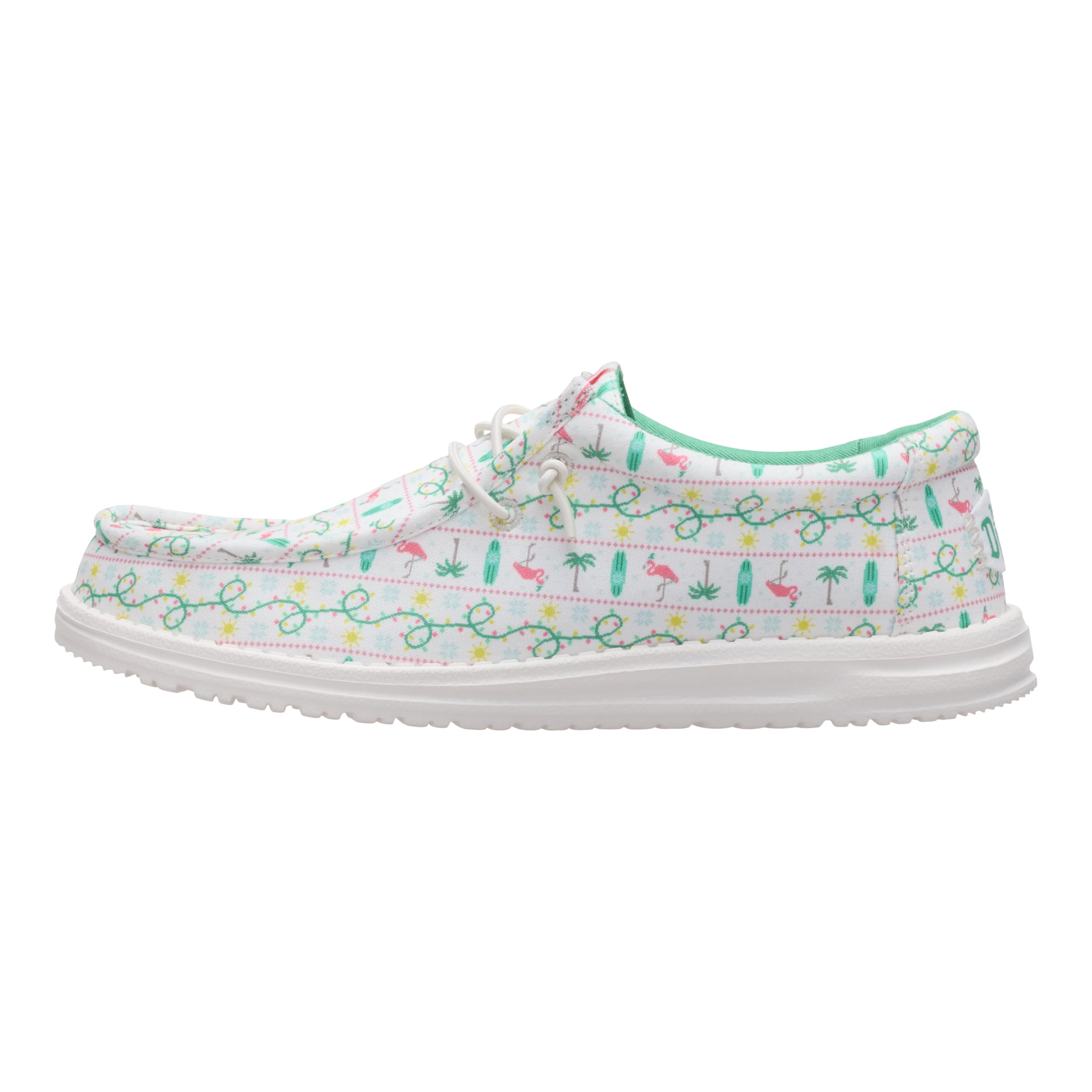 HEYDUDE Wally Beachmas White/Multi 11, Men’s Shoes, Slip-on Loafers, Comfortable & Light-Weight