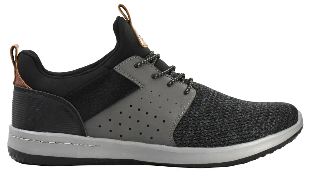 Skechers Men's Classic Fit Delson Camben Sneaker, Black/Grey, 9 US