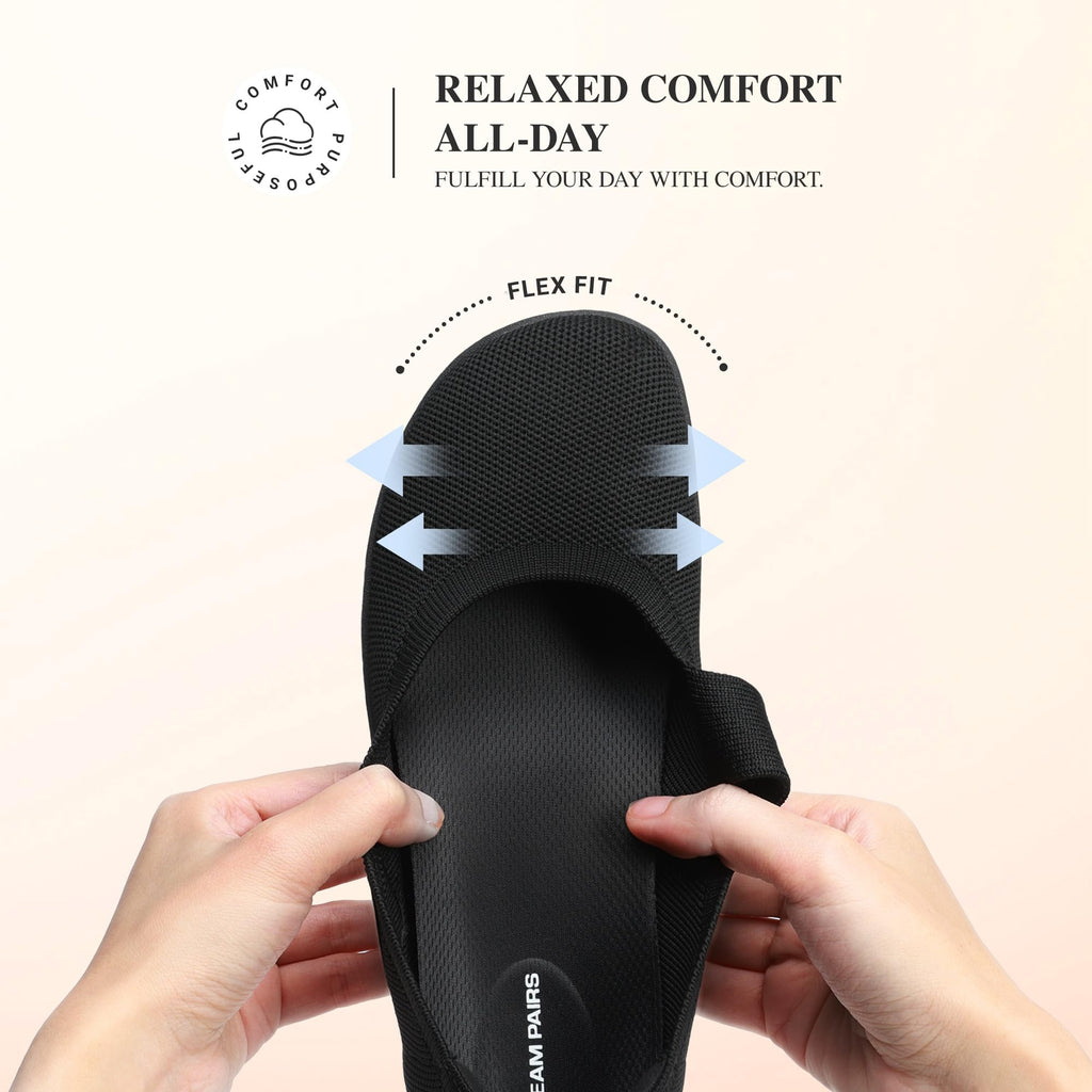 DREAM PAIRS Women's Mary Jane Ballet Flats Barefoot Knit Wide Toe Box Arch Support Flat Shoes for Women Dressy Casual Office Business Work Travel Walk,Size 6,Black,SDFA26004W