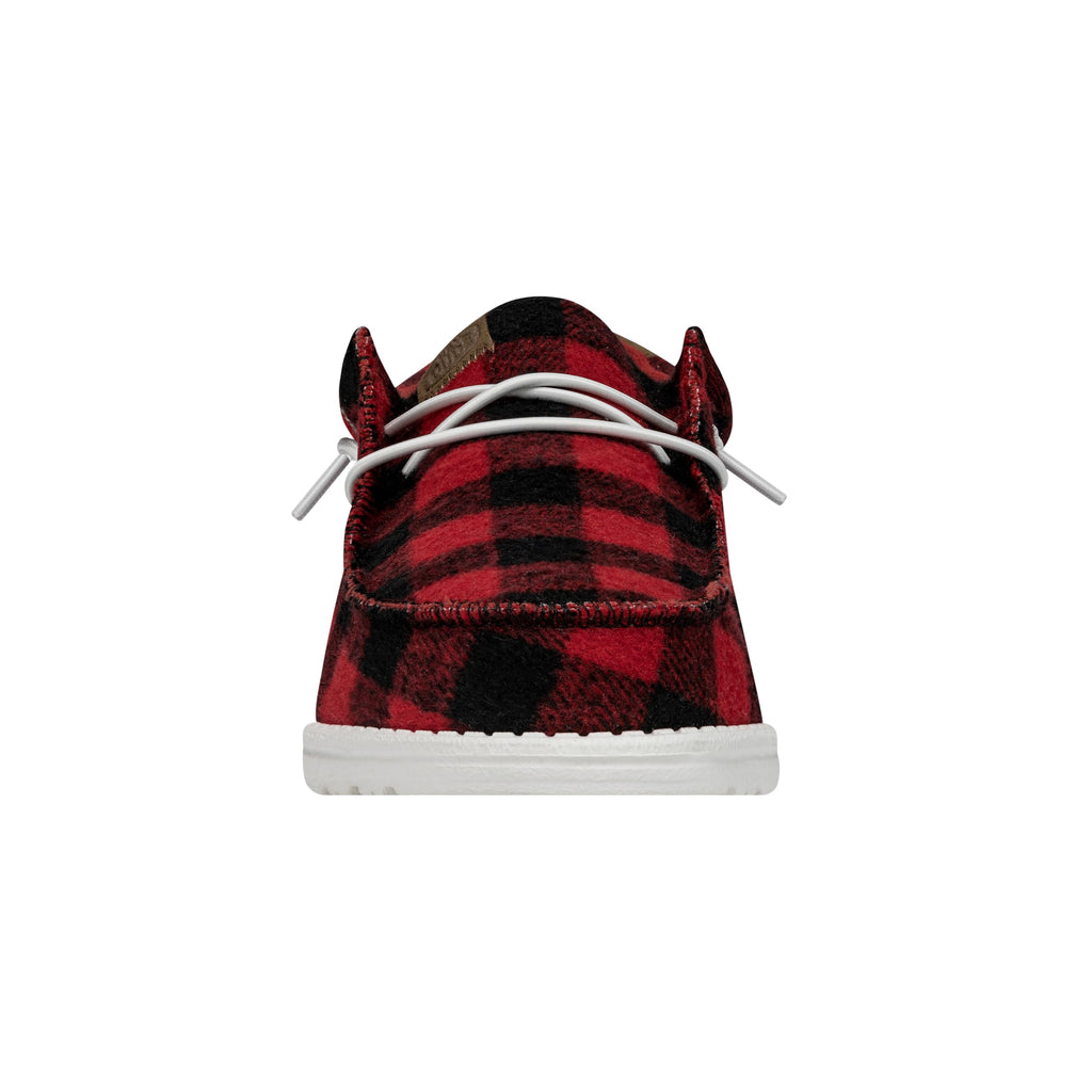 HEYDUDE Wally Buffalo Plaid Red Size 11 | Men’s Shoes | Men's Slip-on Loafers | Comfortable & Light-Weight