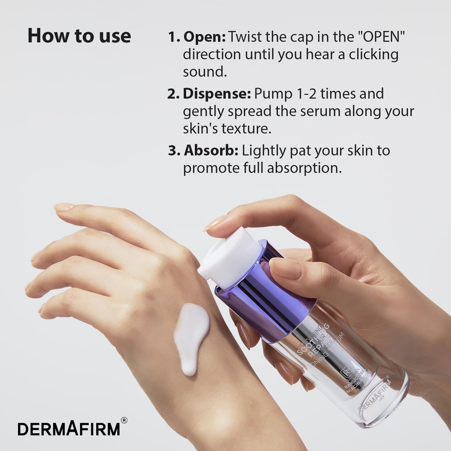 DERMAFIRM Bakuchiol Retinol Serum for Glass Skin with Niacinamide & Peptides | Daily Korean Skin Care for Sensitive Skin | Soothing Repair Toning Serum R4 for Glass Skin