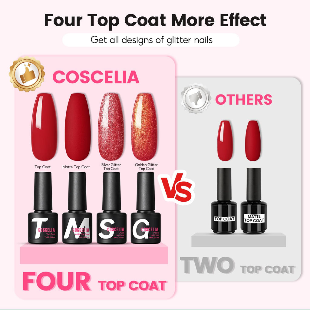 COSCELIA 53pcs Gel Nail Polish Kit with U V light and Drill Starter Kit 35 Colors Gel Nail Polish with 5pcs Top Base Coat Nail Art Professional Gel Manicure Kits Gifts for Women Teens Girls