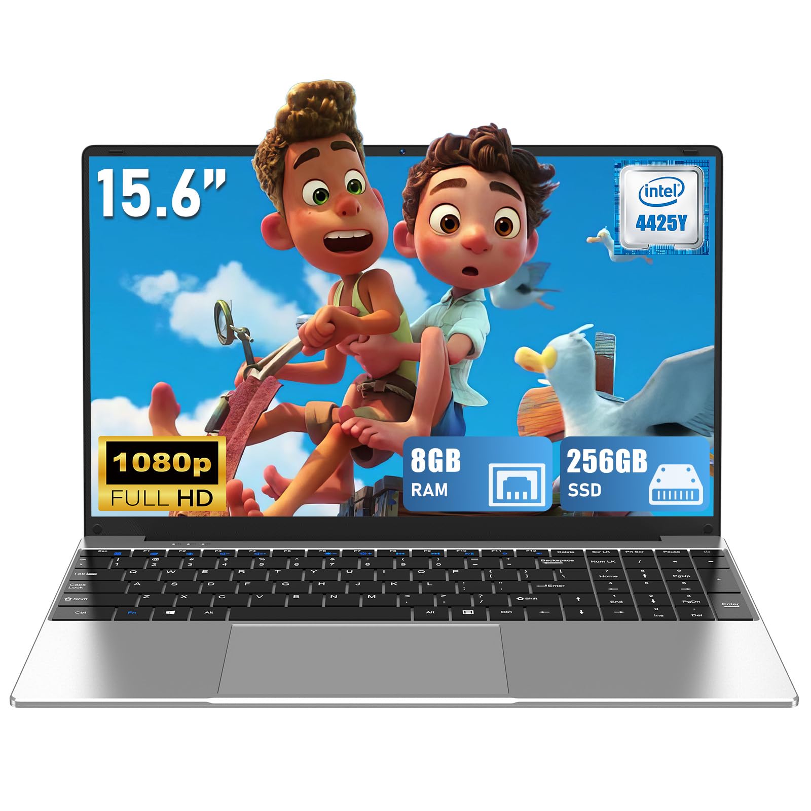 Laptop Computer, Windows 11 Pro Lap Top 2026 New, 15.6 Inch Laptop PC, 8GB RAM 256GB SSD, 4425Y Processor, IPS FHD 1920*1080P, 2-Year Warranty, 5000mAh Battery, Mini HDMI, for School Business Student