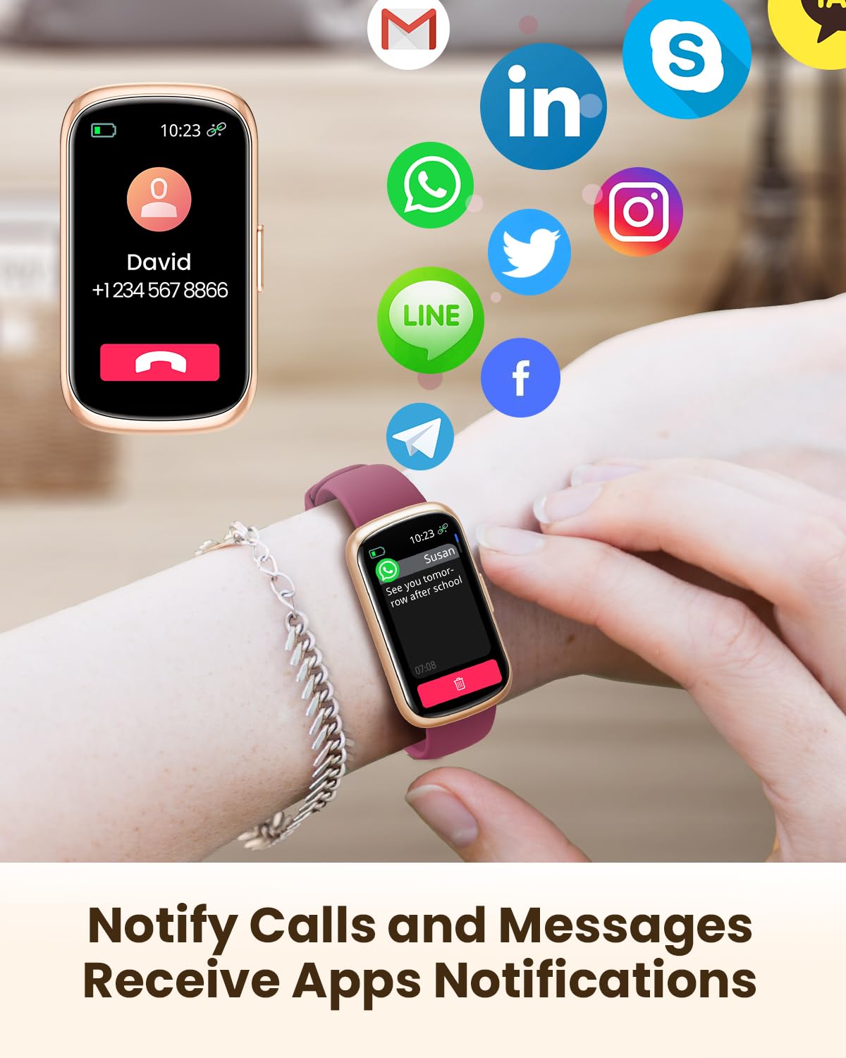 Fitness Watches for Women, Fitness Tracker Watch with Heart 24H Rate/Blood Oxygen/Sleep Monitor, 20+ Sports Modes Smart Watches for Women, Activity Tracker and Smartwatch for Android/iOS Phones