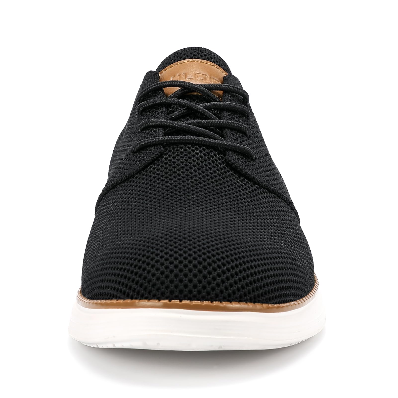 VILOCY Men's Fashion Dress Sneakers Casual Walking Shoes Business Oxfords Comfortable Breathable Lightweight Tennis Zapatos para Hombre Black,US11 EU44