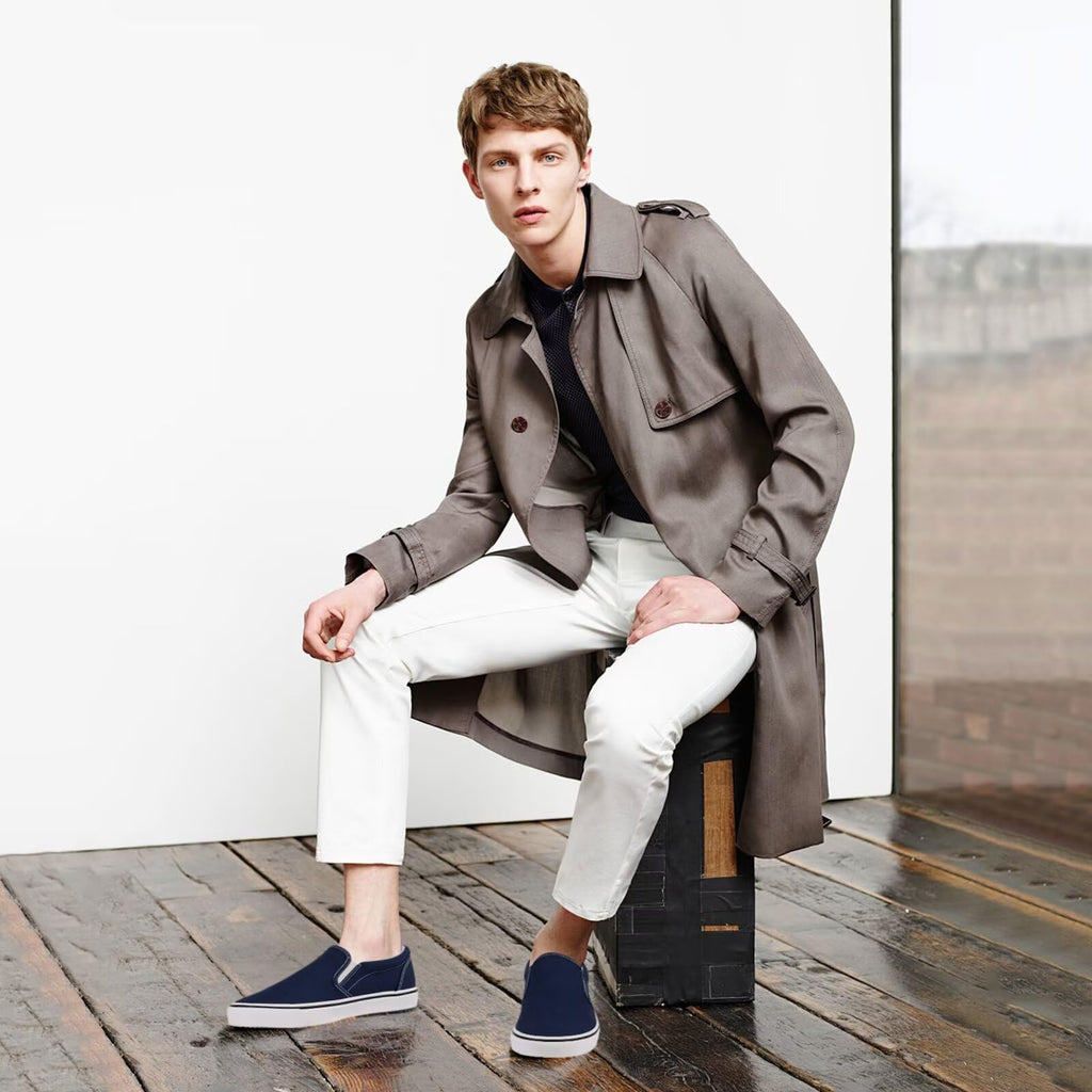 Mens Classic Slip on Canvas Shoes Casual Loafers Fashion Sneakers