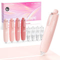 Four Candies Refillable Retractable White Correction Tape, 4PCS Smooth White Pull-Out Tape with 4 Extra Refills, Easy to Use Applicator for Instant Corrections for Office, School Supplies (Pink)