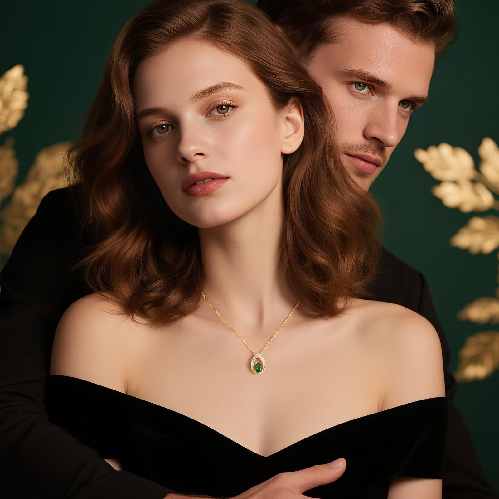 Iefil Simulated Aquamarine Jewelry for Women - March Birthstone Necklace | Wife Birthday Gift Ideas, Anniversary Women Gifts