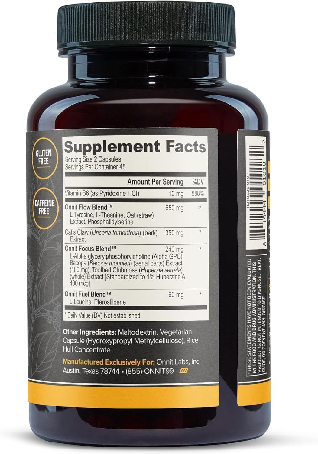 Alpha-Brain Cognitive Enhancement Nootropic - Memory Support, Mental Clarity & Focus - 90 Count