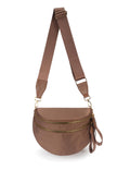 Spacious Nylon Crossbody Bag Bum Bag Handbags Wallets Purses Trendy Shoulder Bag for Women (brown)