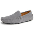Go Tour Mens Handmade Suede Leather Casual Loafers Shoes Grey 11/46