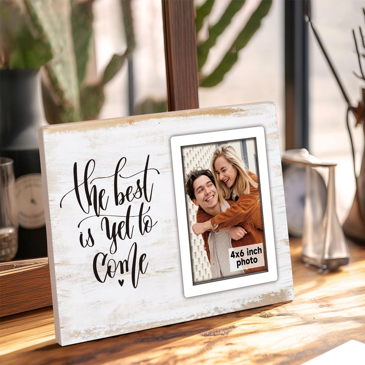 SZ-PengXin Engagement Gifts for Couples Gifts for Newly Engaged Couples Engagement Gift for Women Happy Engagement Party Gift Personalized Picture Frame The Best Is Yet To Come Engaged Photo Frame