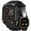 KOSPET Tank M4C Outdoor Smart Watch with GPS, 1.96" AMOLED Display, Built-in LED Flashlight & Walkie-Talkie, Long Battery Life, 50m Waterproof, Bluetooth Calls, 24/7 Heart Rate/Sleep Monitor