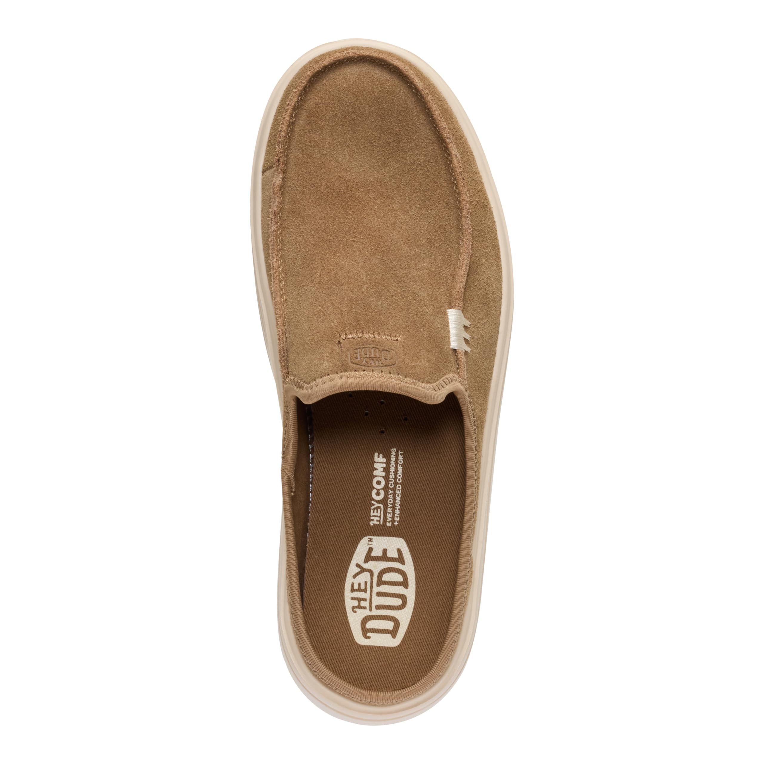 HEYDUDE Women's Austin Lift Platform Mule Light Brown Size 8 | Casual Slip-On Shoes | Lightweight, Comfortable, Stylish Everyday Footwear