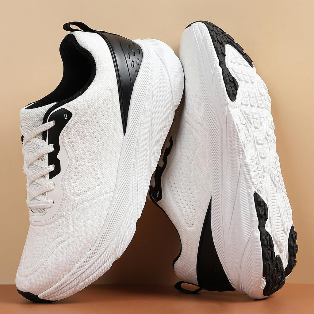 DWSTN Breathable Running Shoes for Men Non Slip Slip On Walking Shoes Lightweight Walking of Mesh Workout Fashion Comfortable White