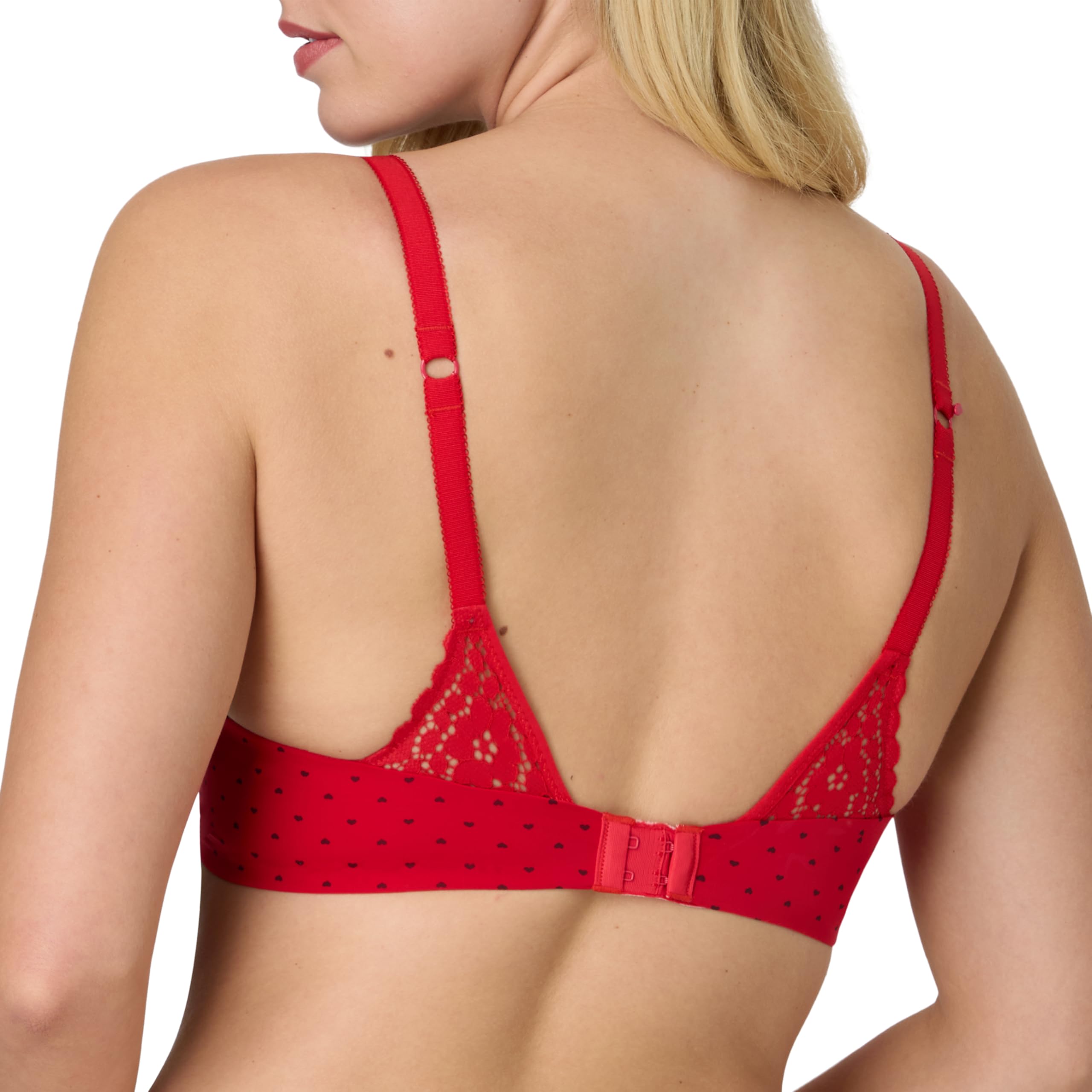 Maidenform Women's Underwire Bra, One Fab Fit Demi T-Shirt Bra, Convertible Straps, Microfiber, Lightly Lined Cups