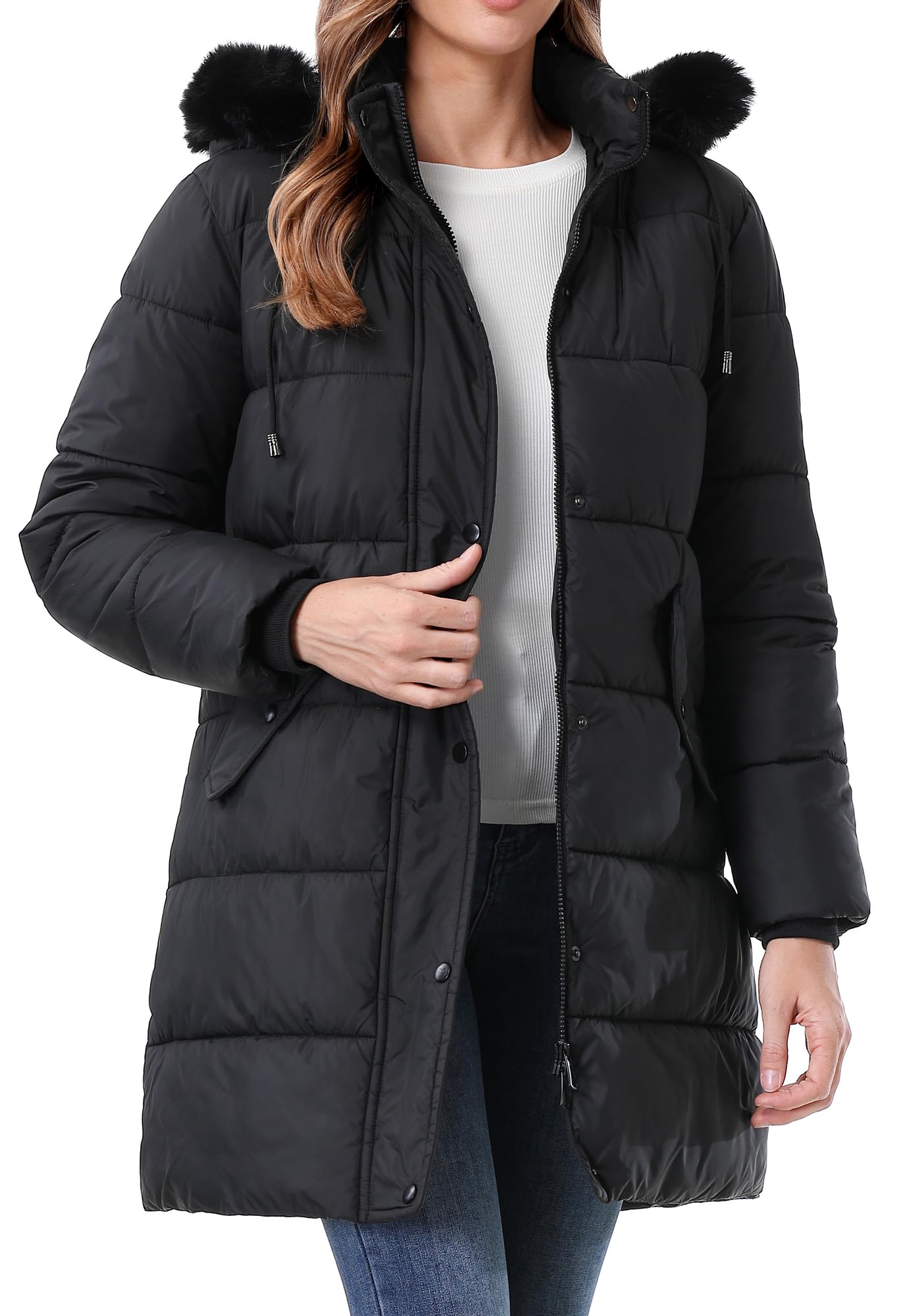 GOLDLADIES Women's Winter Coat Long Waterproof Parka - Warm Snow Jacket for Women,Windproof Insulated Winter Jacket for Cold Weather