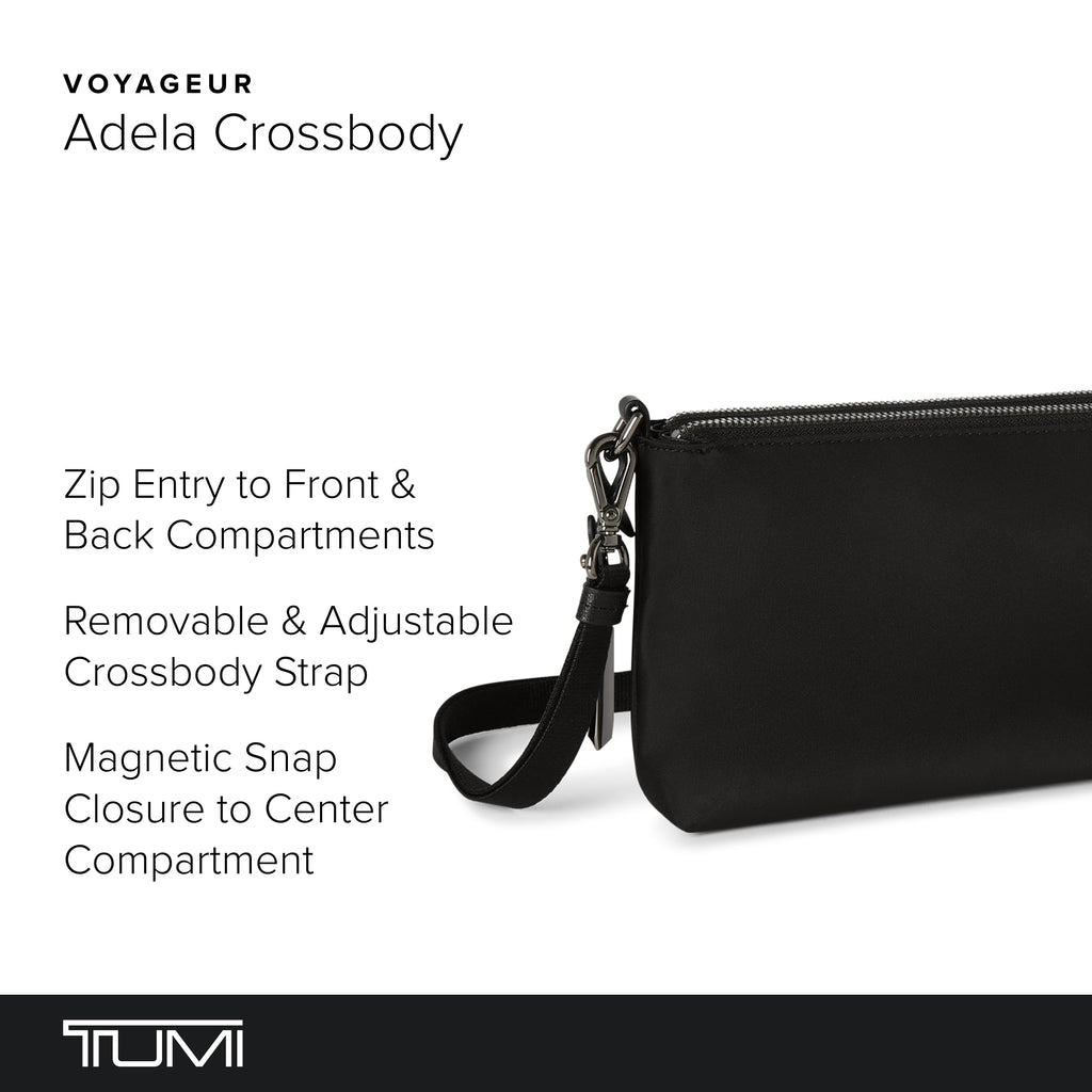 Tumi Womens Adela Crossbody Black/Gunmetal One Size