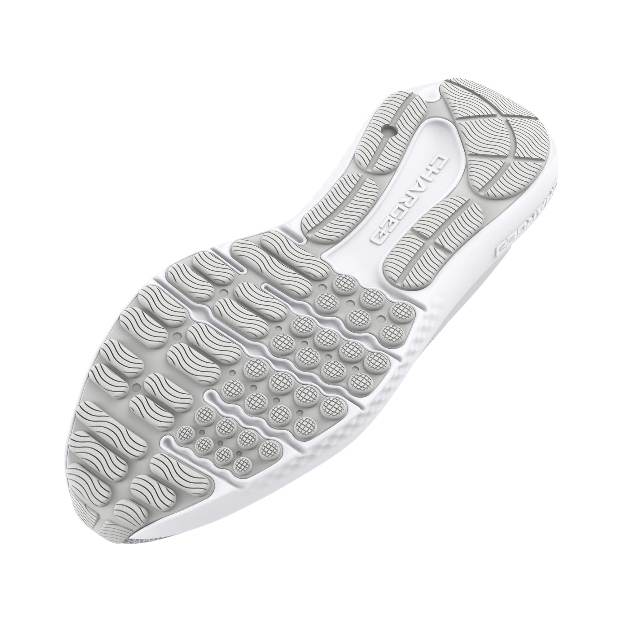 Under Armour Women's Charged Surge 4, (100) White/Distant Gray/Metallic Silver, 7, US