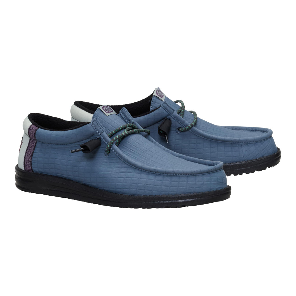 HEYDUDE Wally Quilted Stormy Blue/Multi 11, Men’s Shoes, Slip-on Loafers, Comfortable & Light-Weight