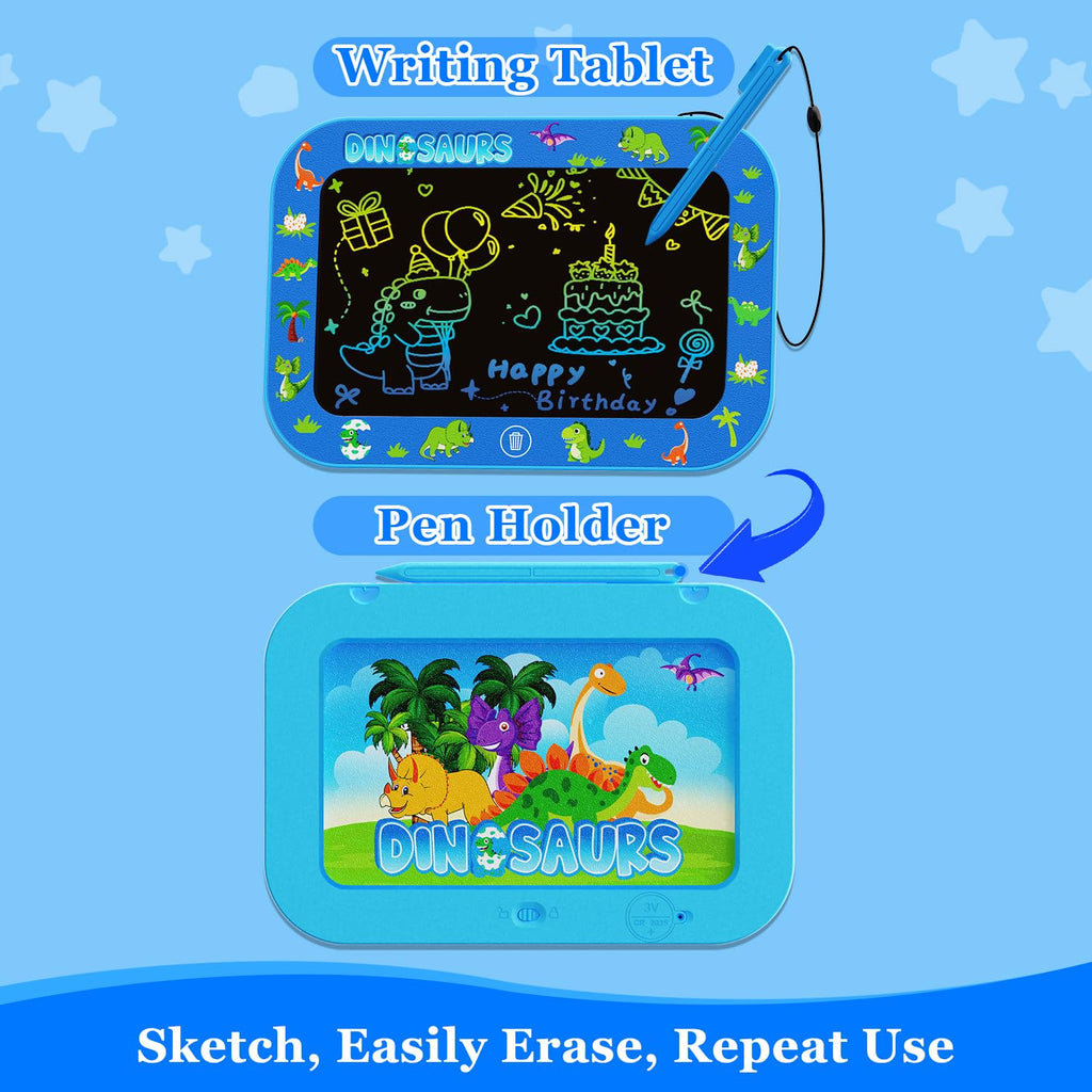 2Pack LCD Writing Tablet for Kids,10Inch Colorful Reusable Electronic Toddler Doodle Board Drawing Tablet Pads,Educational Learning Toys Gifts for 3 4 5 6 7 8 Year Old Boys (Light&DarkBlue-10IN)