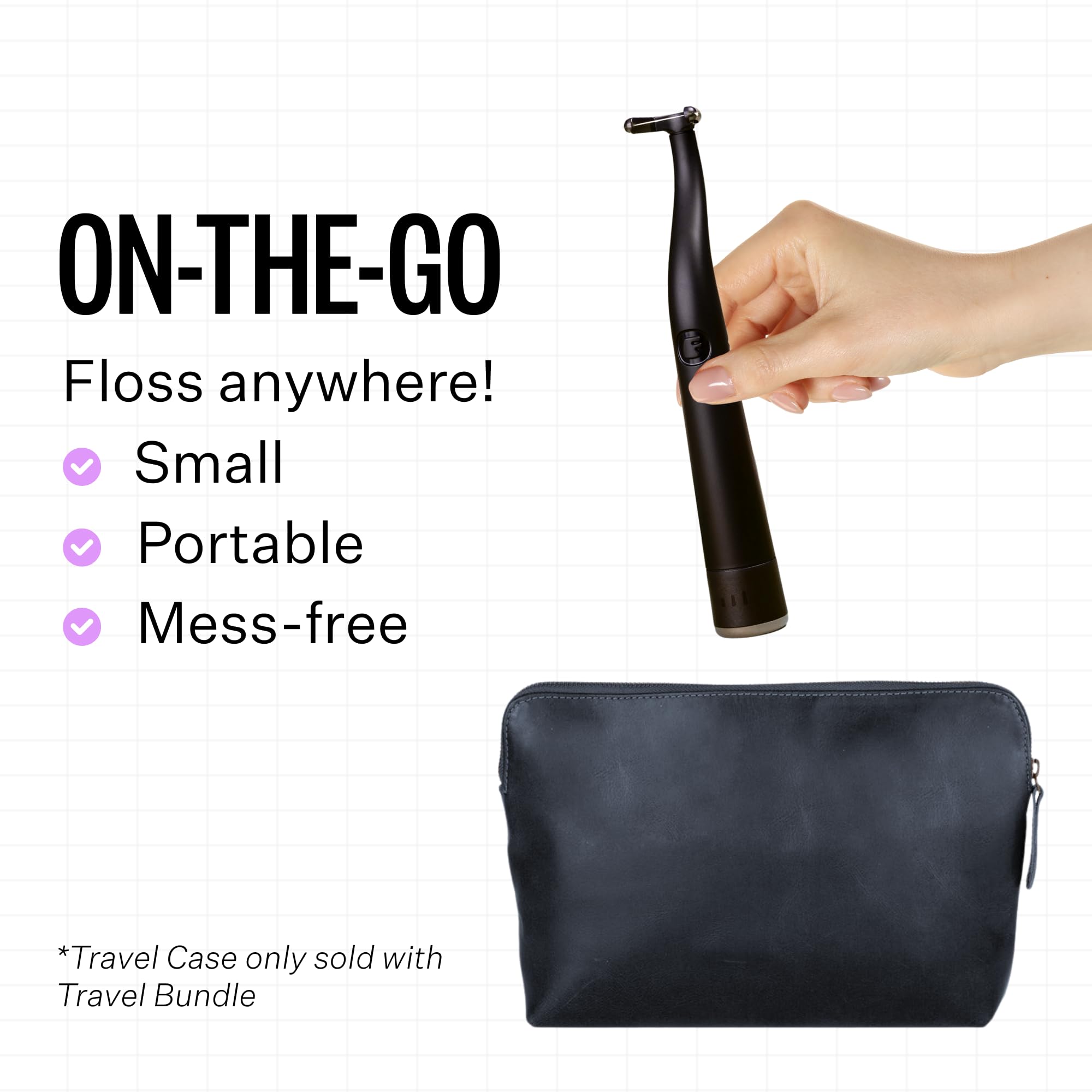 FLAUS Electric Flosser (Oprah's List, Shark Tank) 3 Speeds + 45 Refill Heads (Gentle Gliding Floss for Sensitive Gums) Water Flosser Alternative, Dentist Recommended Tooth Flossers Dental Floss Picks