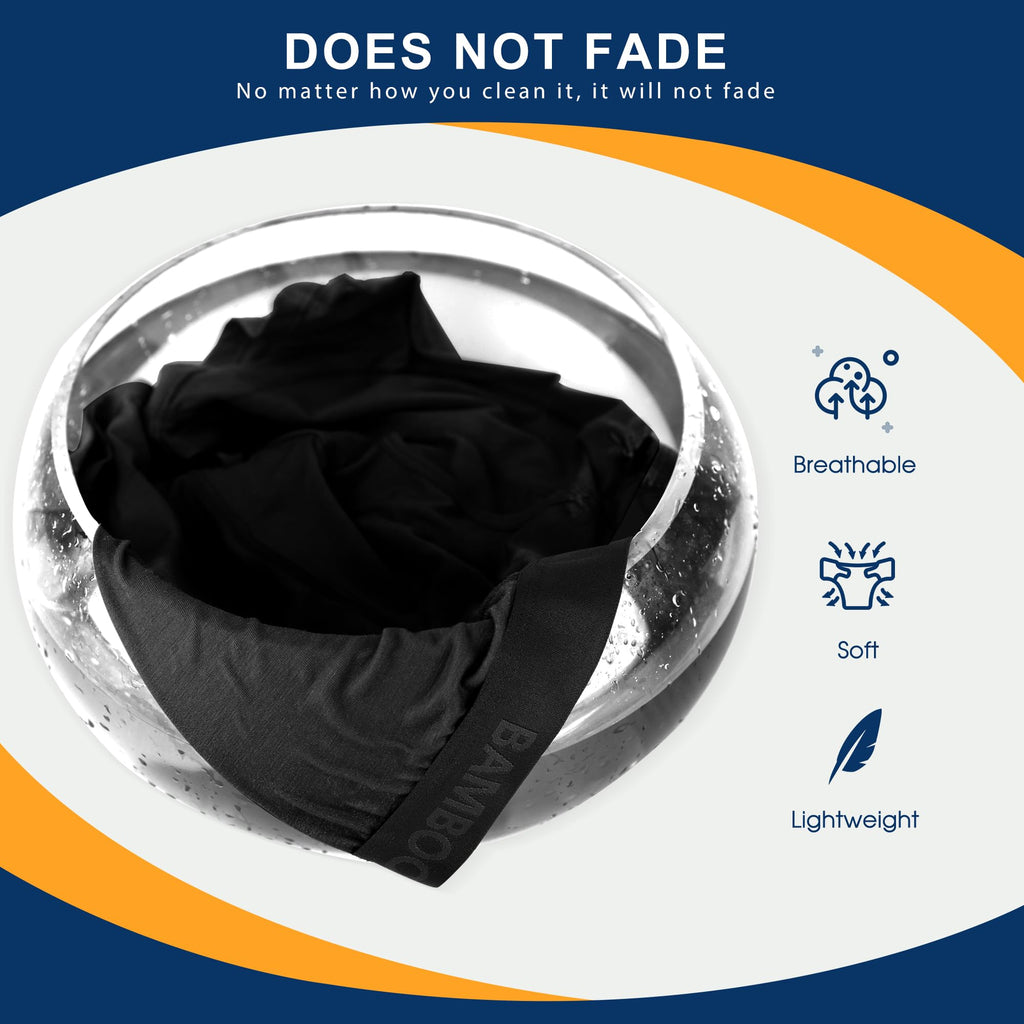 BAMBOO COOL Men's Underwear Breathable Boxer Briefs with Fly Moisture-Wicking Lightweight Underwear