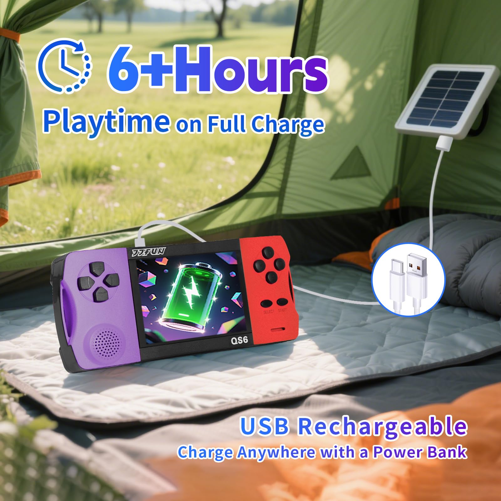 Retro Handheld Games for Kids, Built-in 216 Video Games, Rechargeable, 3.2 Inch Screen Portable Handheld Game Console, Travel-Friendly Arcade Toy Gift, Birthday & Holiday Present for Kids 4-8