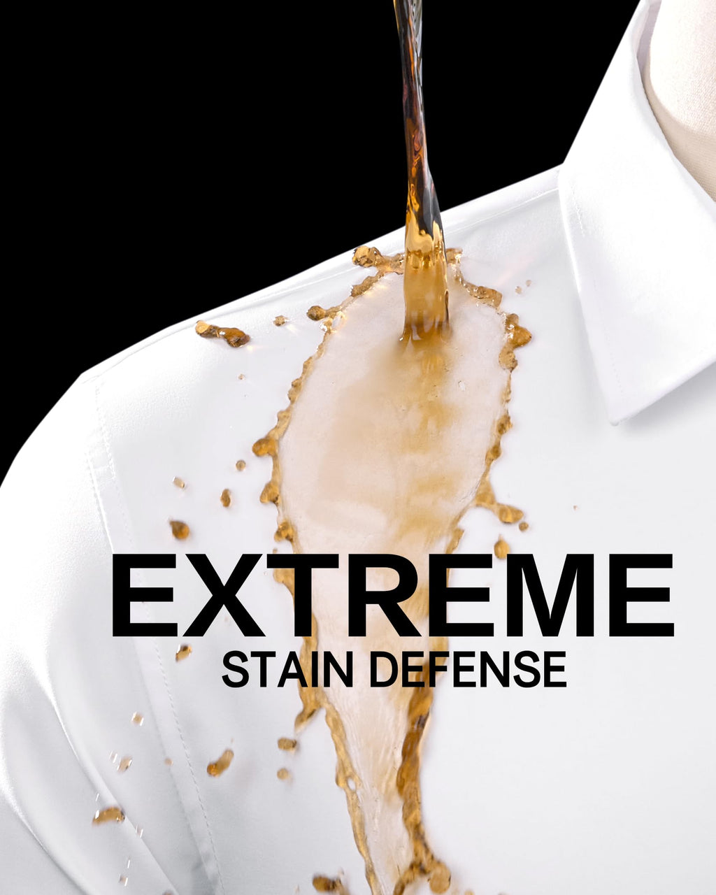 Lusead White Short Sleeve Dress Shirt Men Stretch Stain Shield Button Down Shirts Solid Wrinkle Free Formal Tops Office L