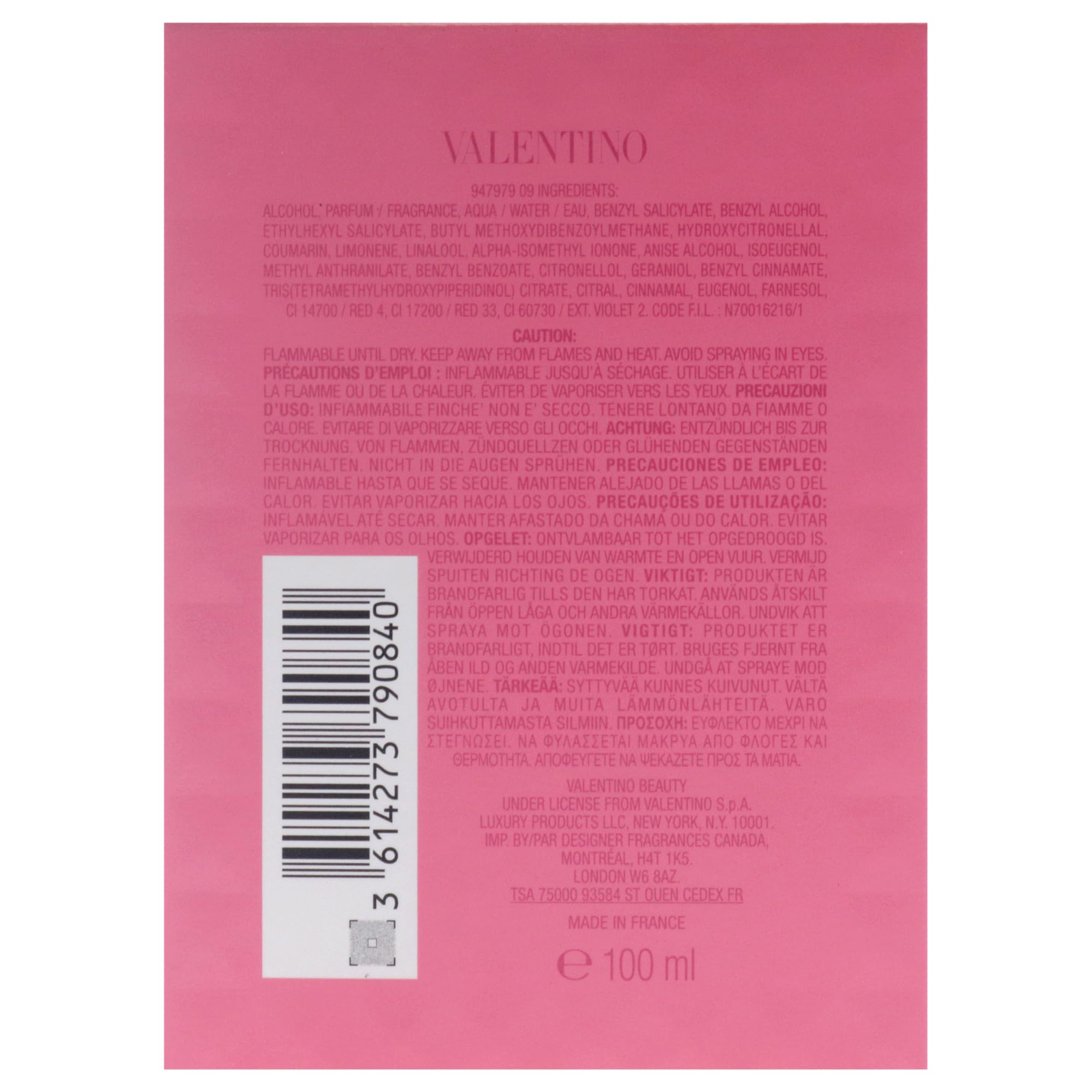 Valentino Donna Born In Roma Intense Eau de Parfum Spray for Women, 3.4 Ounce