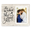 Itsoly Personalized Photo Frame, Wedding Engagement Picture Frame, Engagement Gifts for Couple, Newly Engaged Couples,Engaged Gift for Her, Valentines Gifts