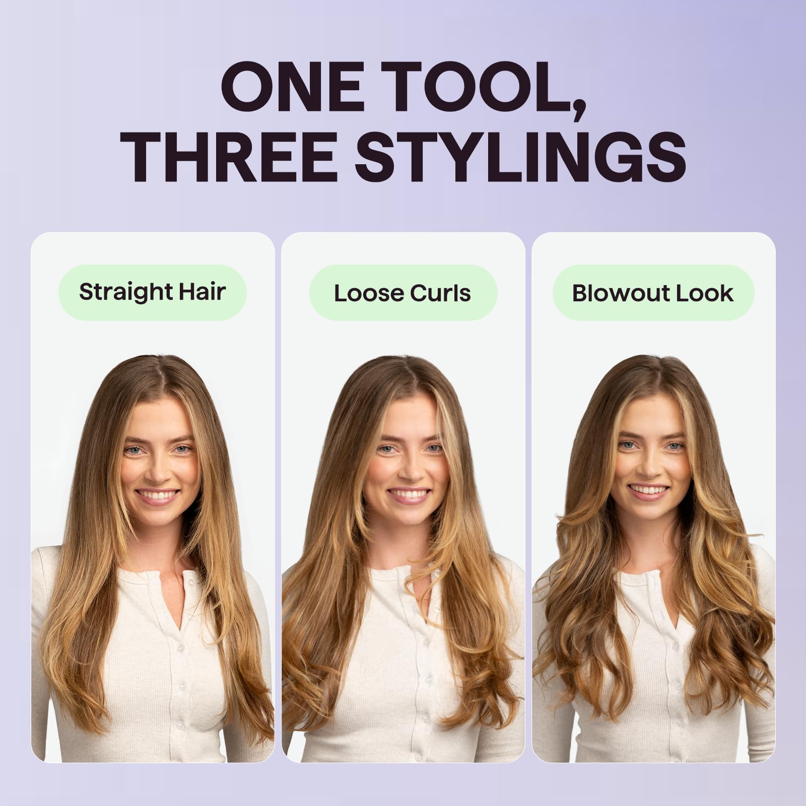 Wavytalk Updated Version Thermal Brush for Blowout Look, Blowout Express 1.5 Inch Ionic Thermal Round Brush Makes Hair Smoother Get Natural Curls, Dual Voltage, Easy to Use