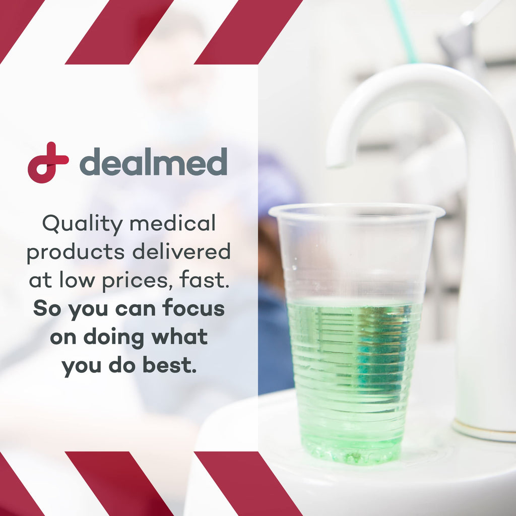 Dealmed Professional 3 oz. Disposable Plastic Cups - 100% Recyclable for Healthcare, Dental, Veterinary & Food Service Use (Pack of 100)
