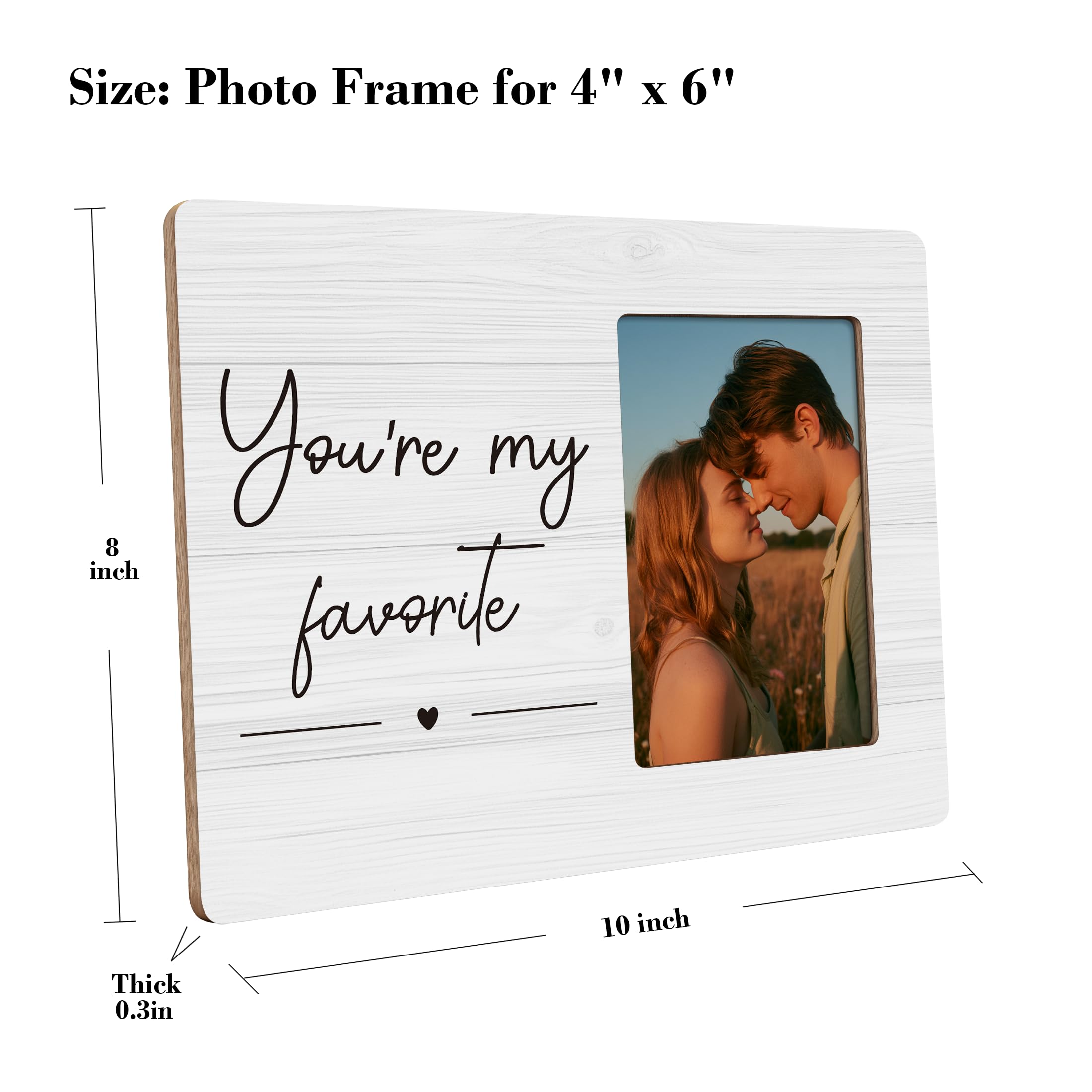 DIMSEOIUS Sole Mate Frame Gifts for Couple, Boyfriend Girlfriend Picture Frame, You Are My Favorite Frames Fits 4x6 Photo