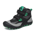 Mishansha Kids Boys Hiking Shoes Lightweight Anti Slip Outdoor Trekking Walking Running Ankle Boots for Christmas Sneakers Black/Green/Gray 13 little_kid