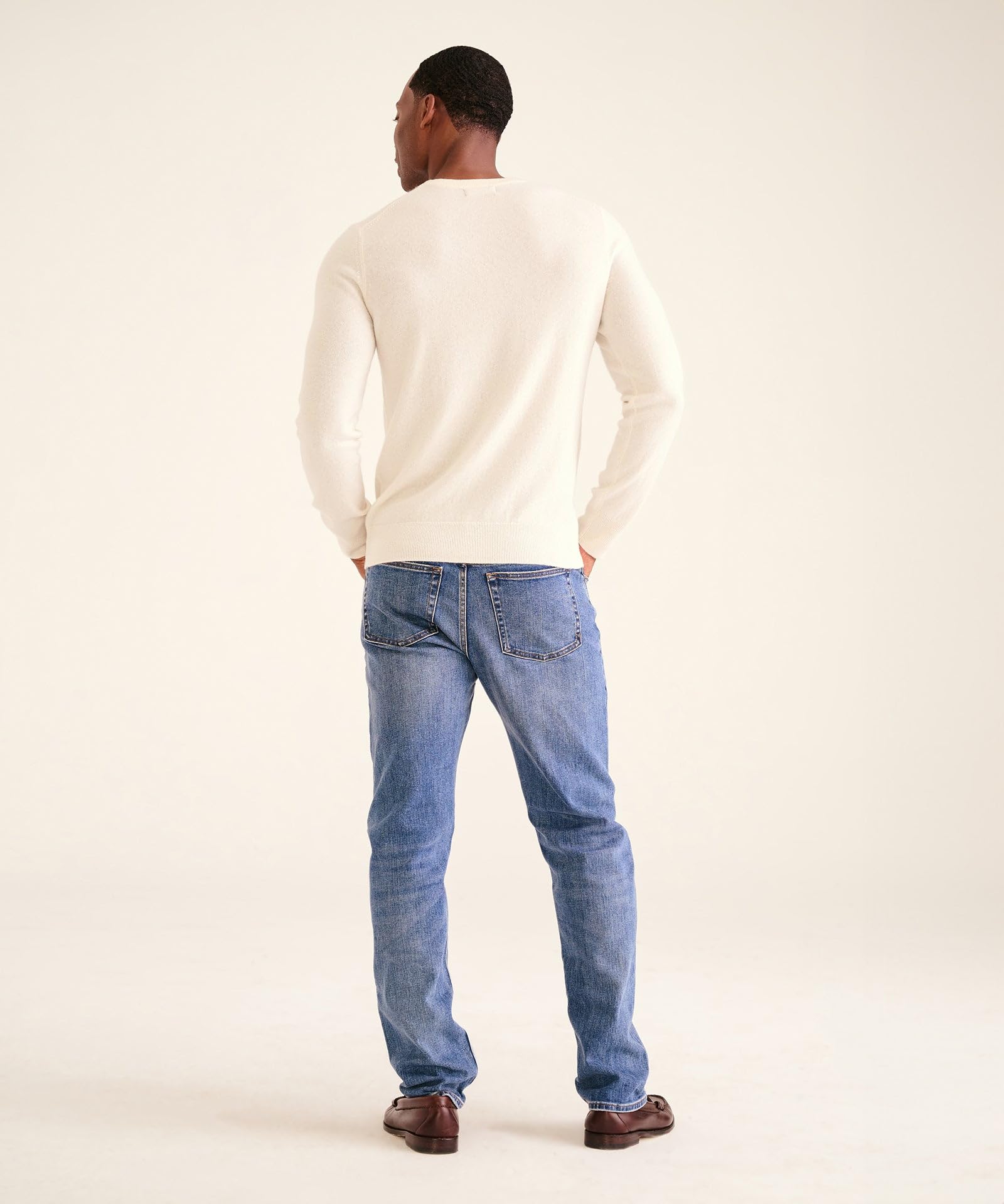 NAADAM The Original Cashmere Crewneck Sweater,White,XL