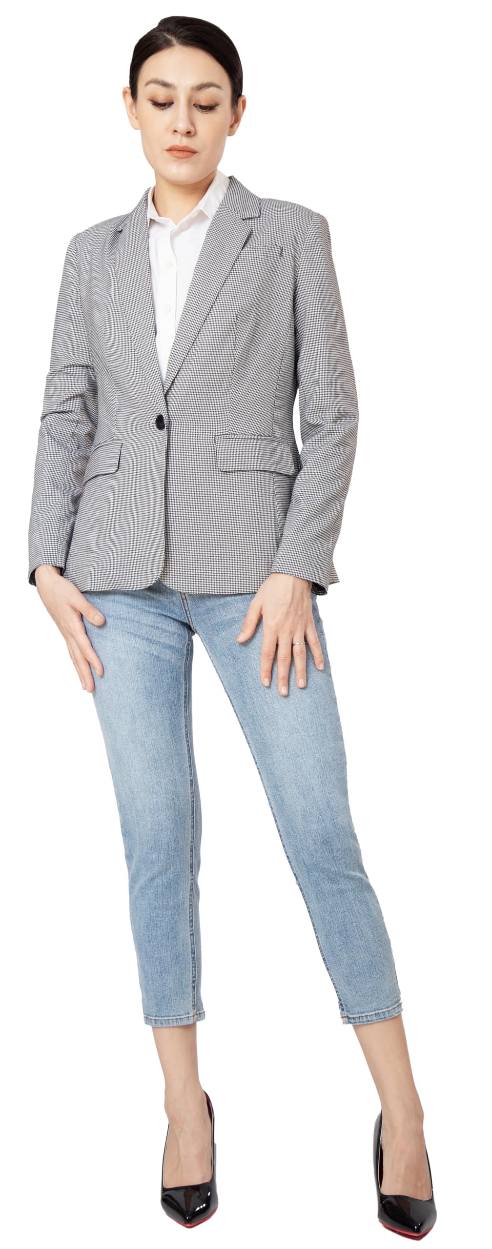 Marycrafts Women's Blazers Blazer Jackets for Women Business Casual Work Professional 6 Houndstooth