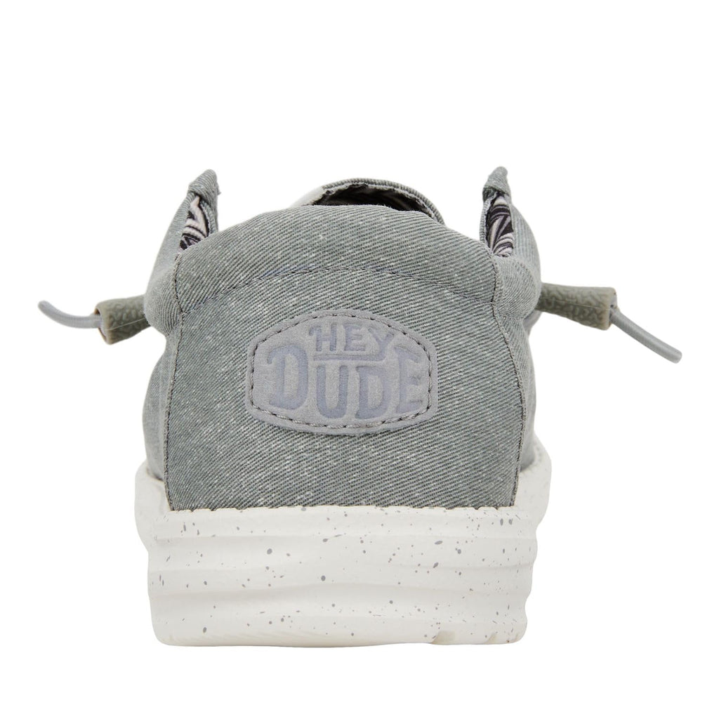 HEYDUDE Men's Wally Stretch Canvas Light Grey