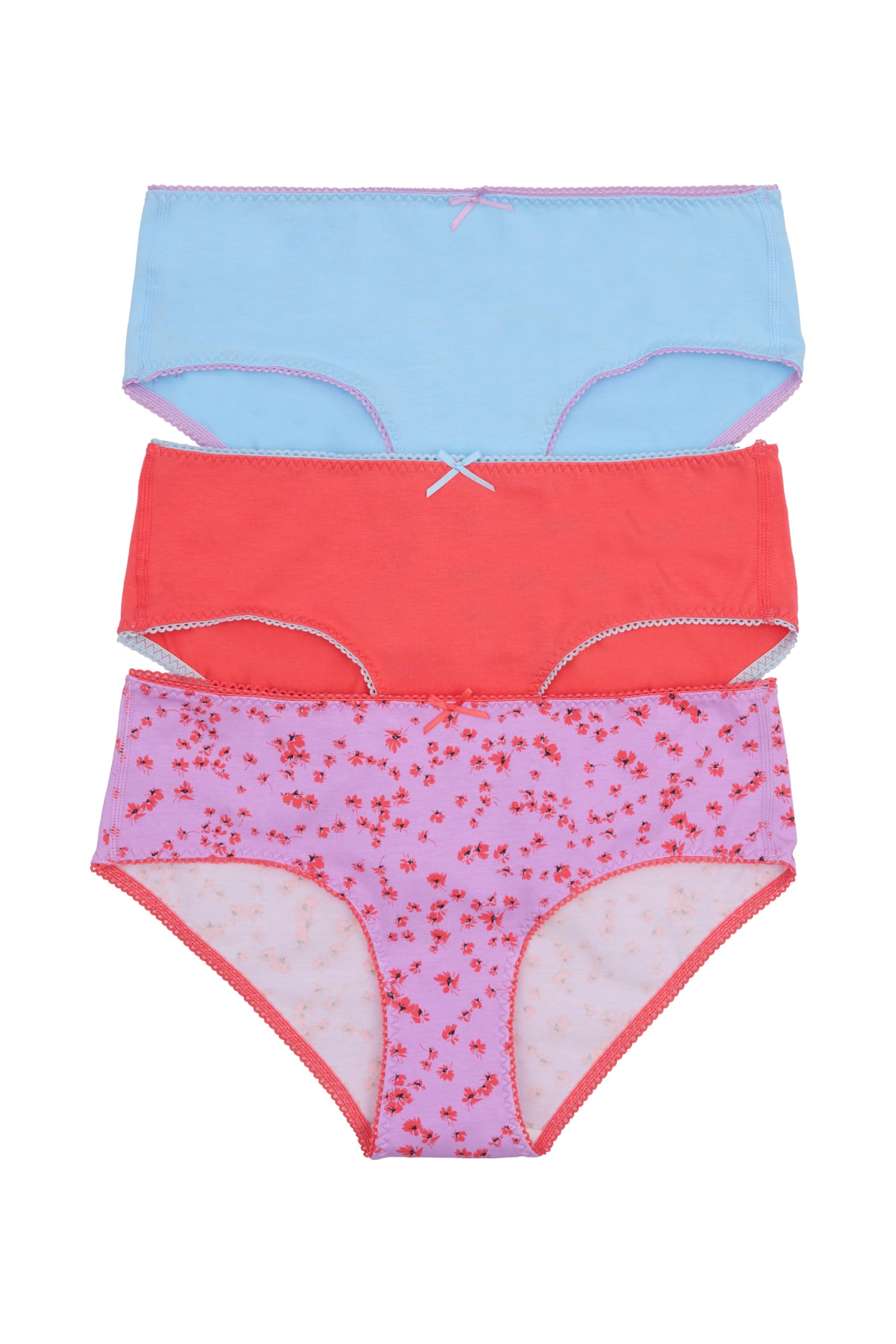 Bonds Women's Picot Trim Icons Cheeky Underwear in Stretchy Cotton Blend For Women, 3-Pack