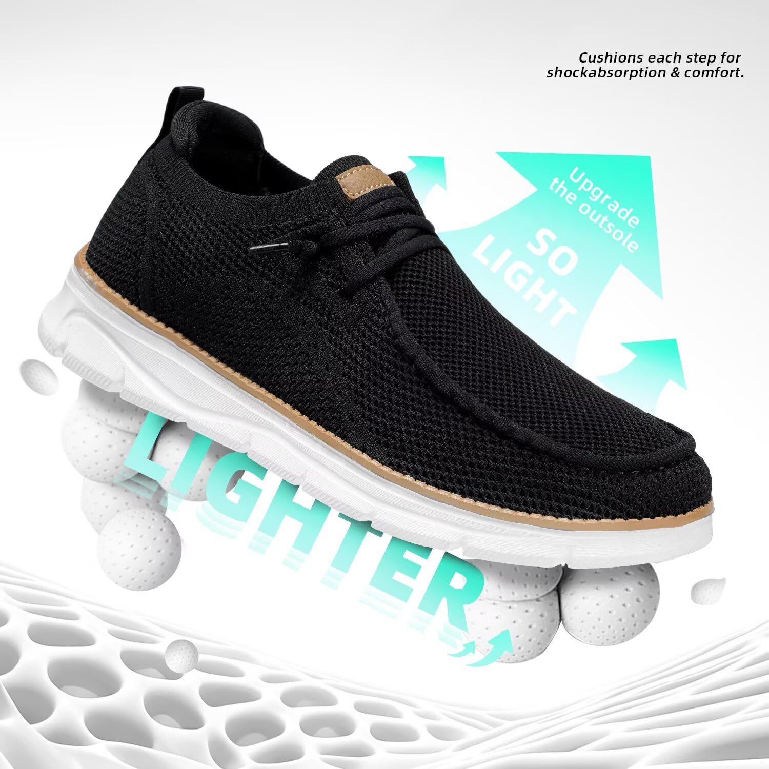 Mens Slip-on Loafers Comfortable Boat Shoes Casual Walking Sneakers Mesh Business Oxfords Work Lightweight Soft Sole