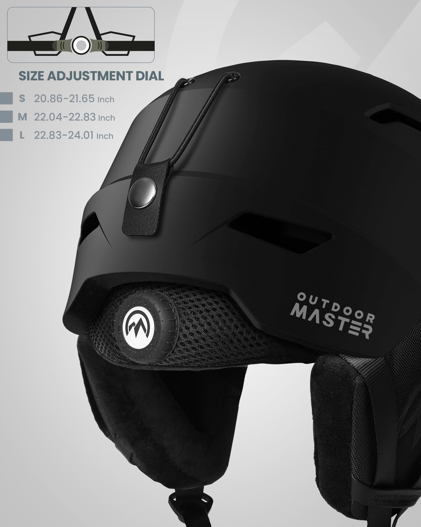 OutdoorMaster Ski Helmet Set,Snowboard Helmet with Goggles for Adults - Durable PC Shell, Protective EPS Foam & 10 Cooling Vents -Snow Helmets for Men, Women & Youth