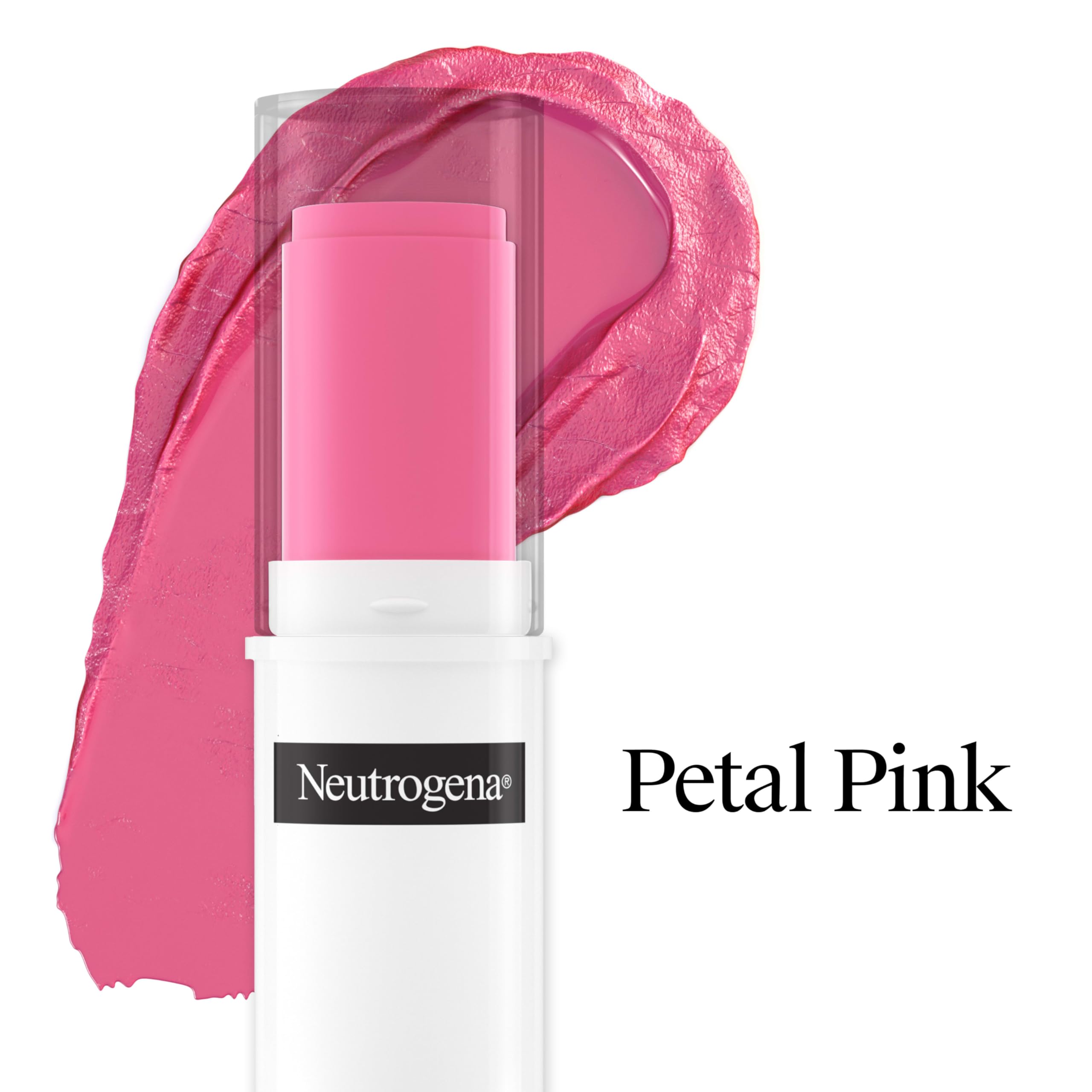Neutrogena Healthy Glow Blush Stick, Easy to Use Lightweight Makeup, Ultra Creamy Cheek Color with Mango Butter Leaves Skin with a Natural Looking Colo, Petal Pink, 0.3 oz