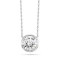 Carbon Atelier IGI Certified 3 Carat Brilliant Cut Lab Grown Diamond Round Solitaire Pendant Necklace for Women I 14k White Gold Necklace (G-H, VS1-VS2, cttw) I 18 Inch Long Chain I Lobster Claw