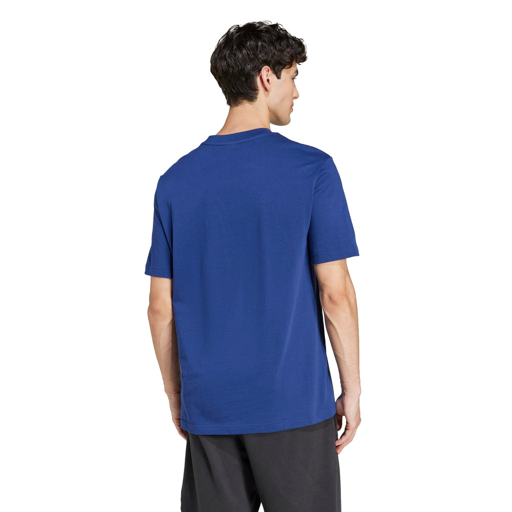 Adidas Men's Essentials Small Logo Sportswear T-Shirt, Dark Blue/White, X-Large