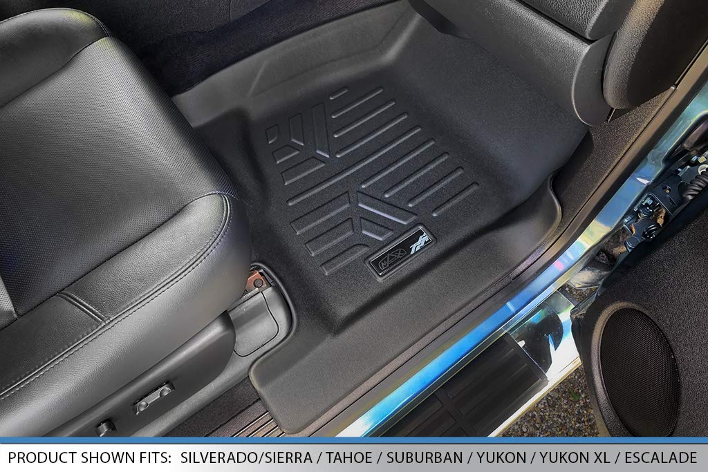 MAXLINER Custom Fit Floor Mats 3 Row Liner Set Compatible with 2007-2014 Chevrolet Suburban