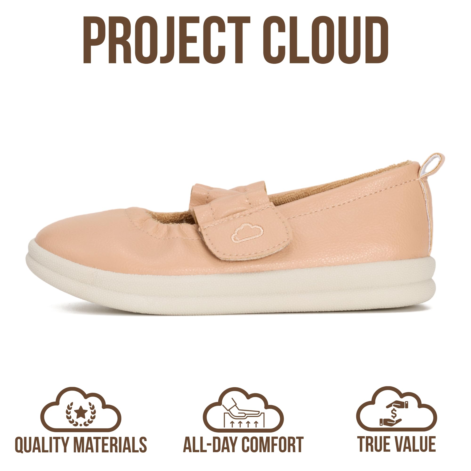 Project Cloud Toddler Shoes Non-Slip Mary Jane Flat Shoes for Girls - Lightweight Girls Shoes with Soft & Plush Foam Insole - Mary Janes Kids Shoes & Girls Sneakers (Taylor, BLUS,5T)