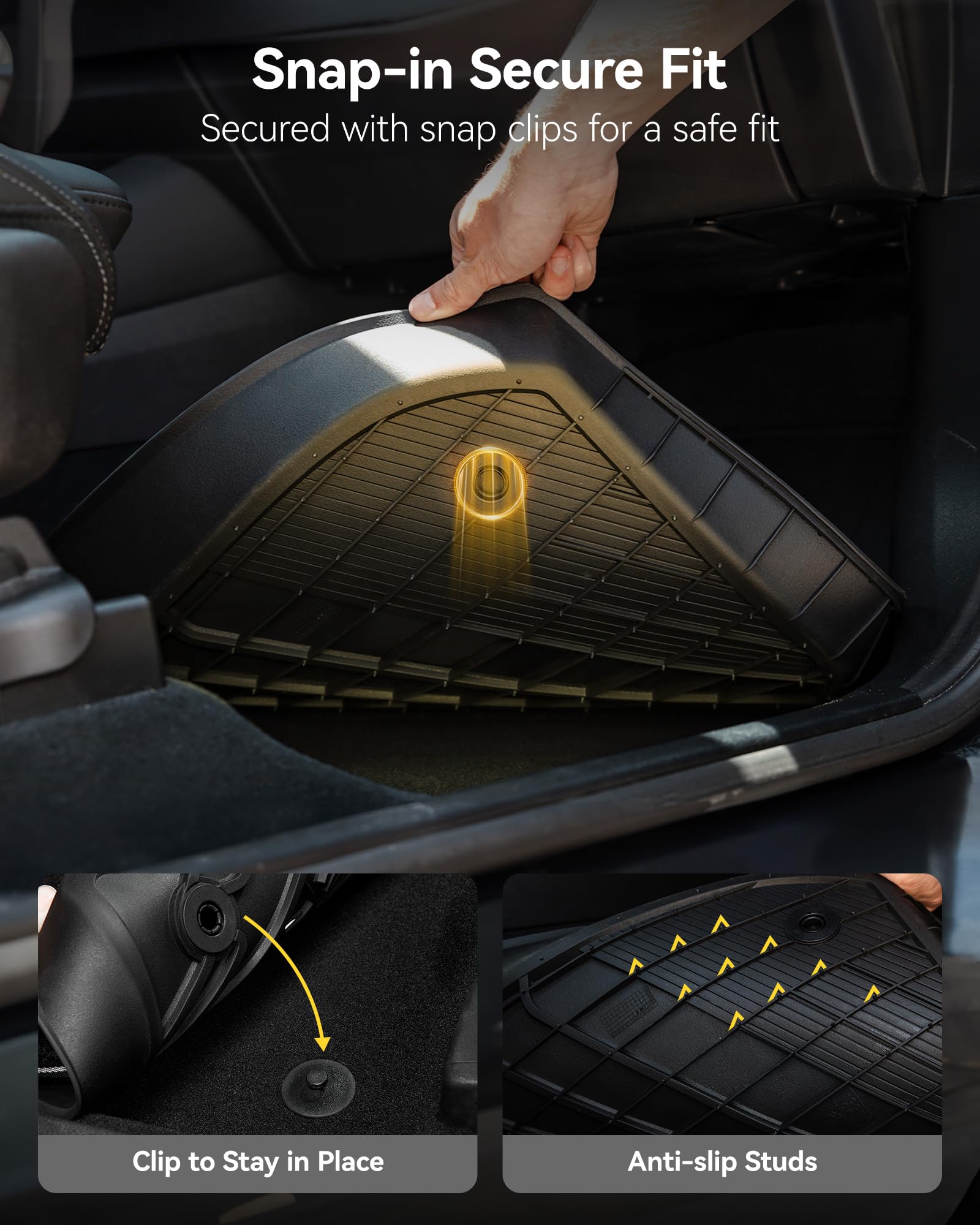 3W Floor Mats for Toyota Sienna 2021-2026 LE/XLE (Only for 8 Seat), TPE All Weather Custom Fit Floor Liner for Sienna Accessories 1st, 2nd and 3rd Row with Red Accent